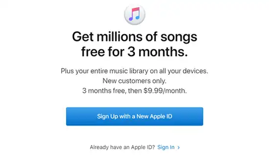 اشتراک رایگان اپل موزیک