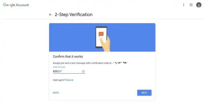 تایید دو مرحله ای gmail